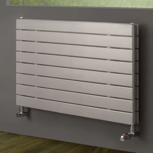 Belfry Heating Andrew Horizontal Double Panel Radiator Belfry Heating Size: 59.5 cm H x 150 cm W x 8.6 cm D, Finish: Silver  - Size: 59.5 cm H x 90 cm W x 8.6 cm D