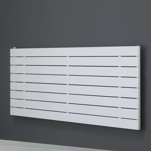 Belfry Heating Andrew Flat Panel Horizontal Single Panel Radiator Belfry Heating Size: 59.5cm H x 60cm W x 7.1cm D, Radiator Colour: White  - Size: 59.5cm H x 120cm W x 7.1cm D