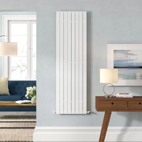 Belfry Heating Andrew Vertical Designer Radiator Belfry Heating Size: 150 cm H x 59.5 cm W x 7.1 cm D, Radiator Colour: White  - Size: 40 cm H x 50 cm W