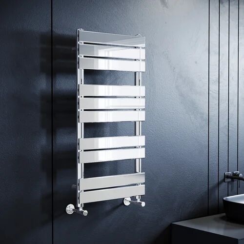 Belfry Bathroom Penstemon Vertical Flat Panel Towel Rail Belfry Bathroom Size: 1000mm H x 500mm W x 68mm D  - Size: