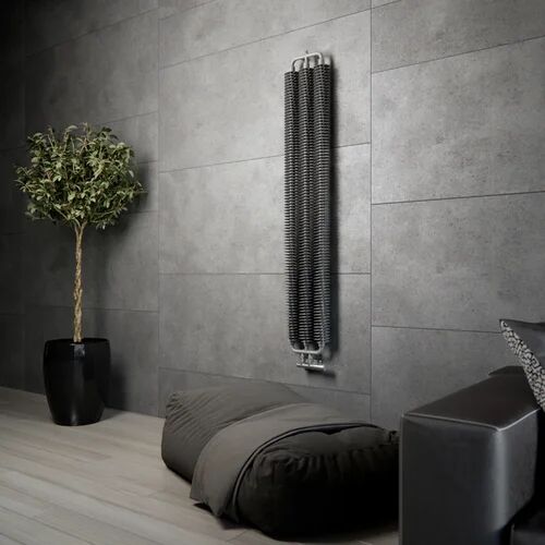 Terma Ribbon Vertical Designer Radiator Terma Radiator Colour: Grey  - Size: 100.5cm H x 30cm W x 9cm D