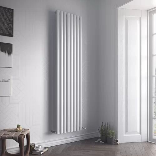 Belfry Heating Angela Vertical Designer Radiator Belfry Heating Size: 180cm H x 41cm W x 9cm D, Radiator Colour: White  - Size: 101.6cm H x 66.04cm W x 3.81cm D