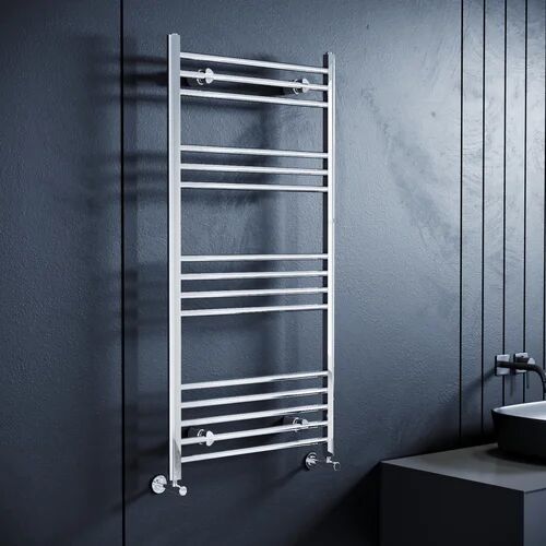 Belfry Bathroom Gallo Vertical Straight Towel Rail Belfry Bathroom Size: 1200mm H x 600mm W x 68mm D  - Size: 26cm H X 170cm W X 22cm D