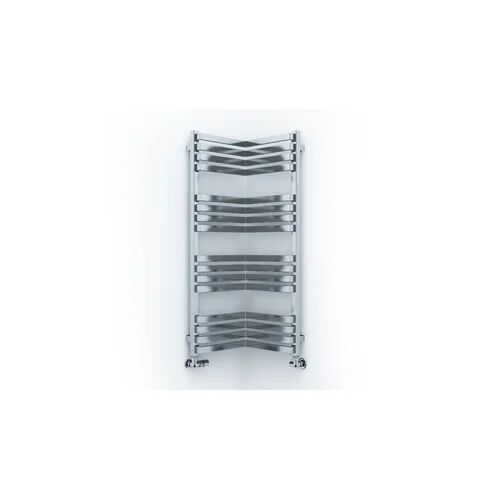 Terma Incorner Vertical Flat Panel Towel Rail Terma Finish: Silver, Size: 100.5 cm H x 35 cm W x 9 cm D  - Size: 755cm H X 520cm W X 123cm D
