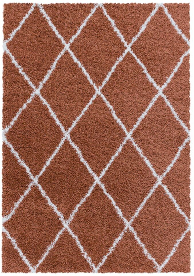 MÖBELIX Hochflor Teppich Terra Cotta Alvor 80x150 cm