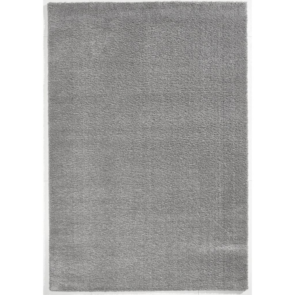 MID.YOU Hochflor Teppich Silber Soft 80x150 cm