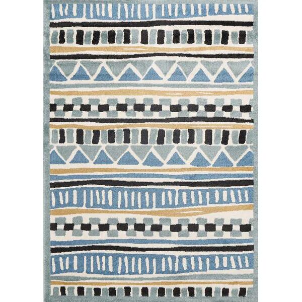 Unbranded Tribal Blue Yellow Area Rug