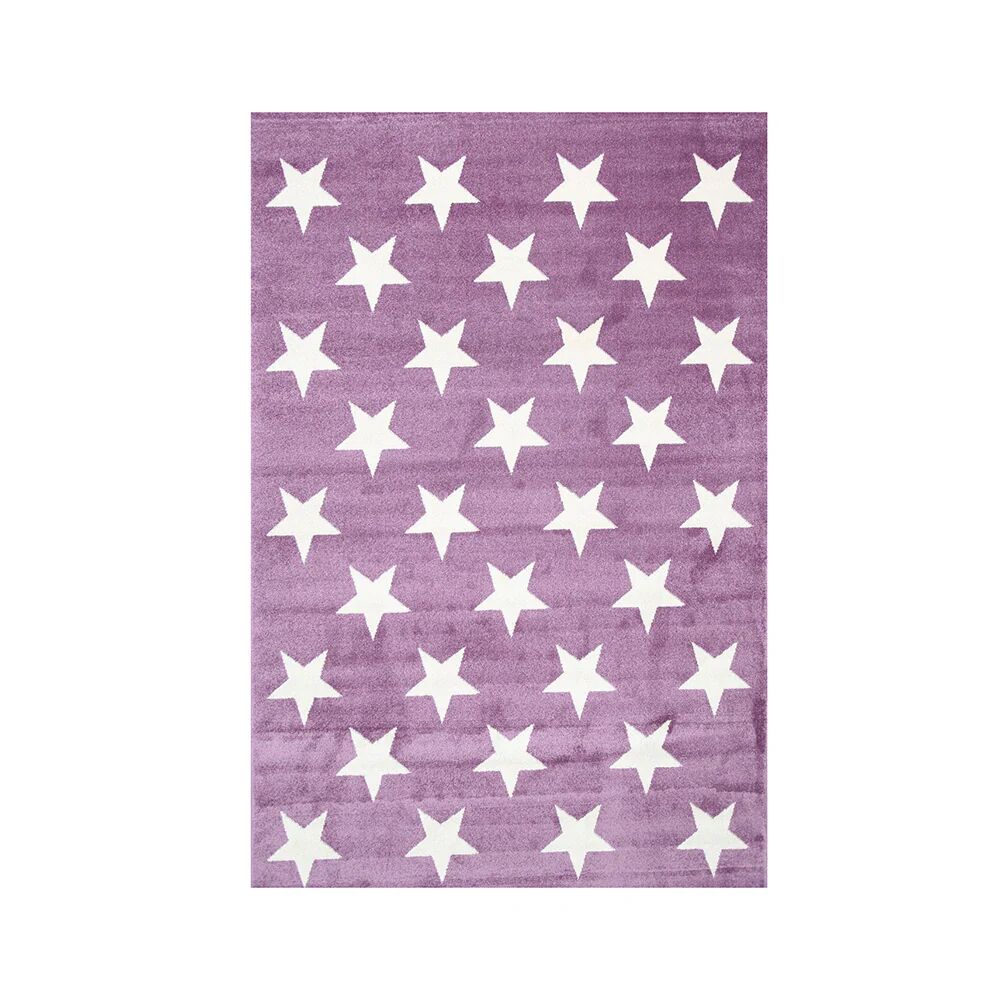 Unbranded Stars Pink White Rug