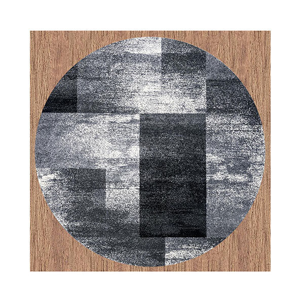 Unbranded Aspen Grey Round Stain Resistant Rug