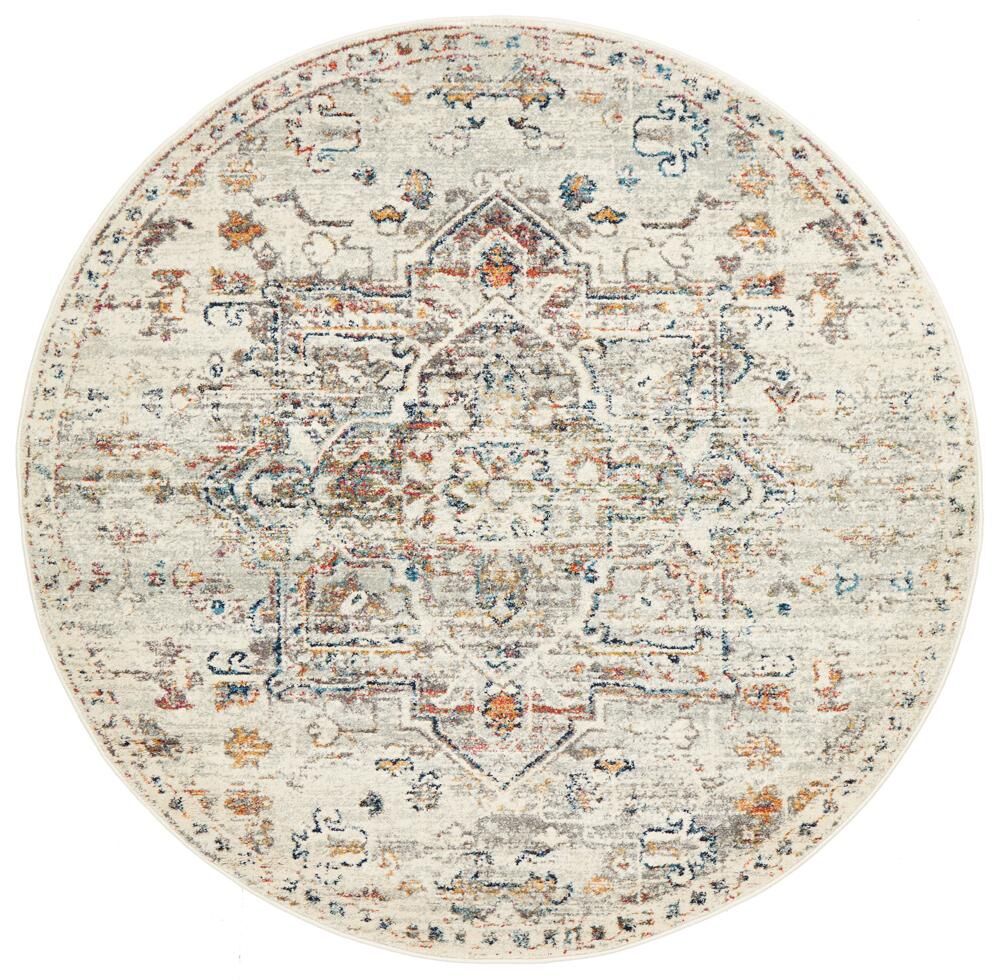 Unbranded Century Round Adaghan Silver Rug