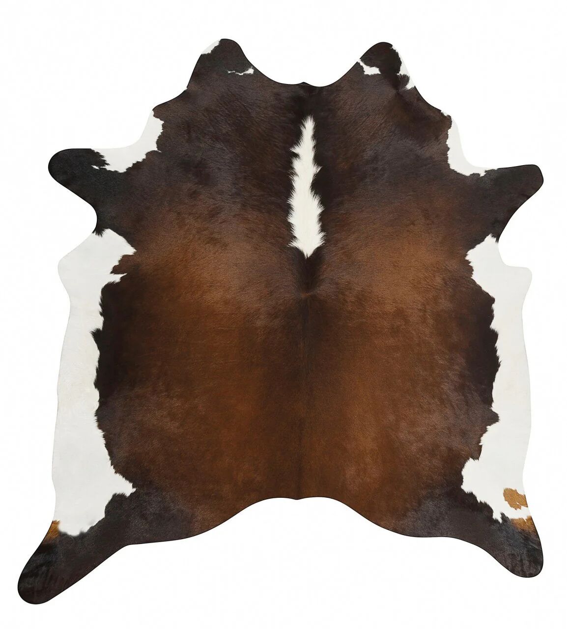 Unbranded Exquisite Natural Cow Hide Chocolate Rug