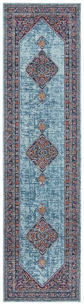 Unbranded Eternal Whisper Diamond Blue Rug