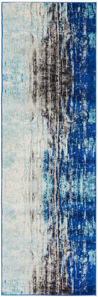 Unbranded Evoke Transpose Blue Transitional Rug