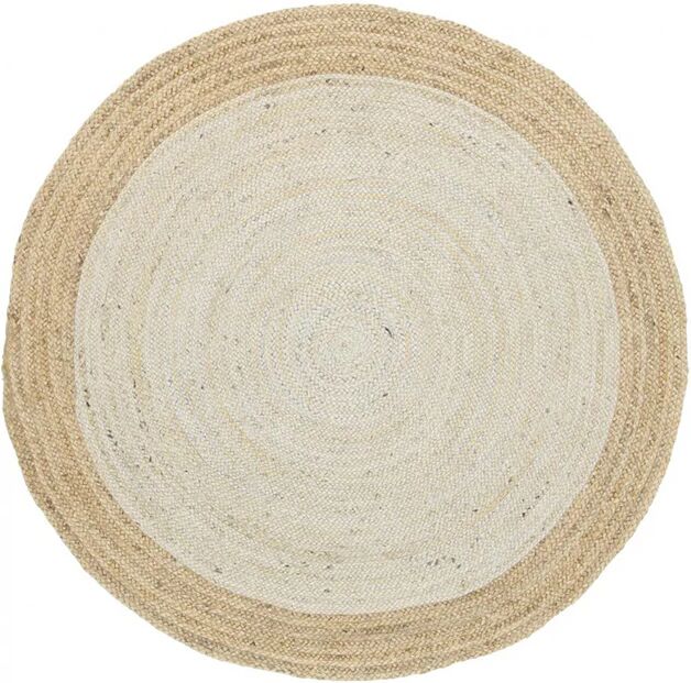 Unbranded Hampton Center Jute Round Pearl Rug