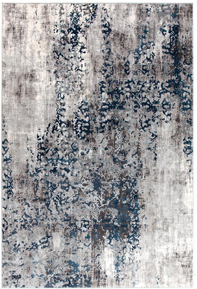 Unbranded Kendra Casper Distressed Modern Blue Grey White Rug