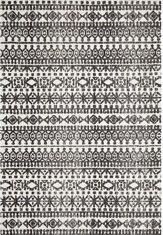 Unbranded Levi Yasmin Ivory Black Rug