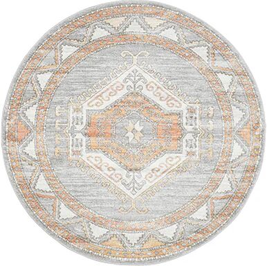 Unbranded Oxford Caitlen Grey Round Rug