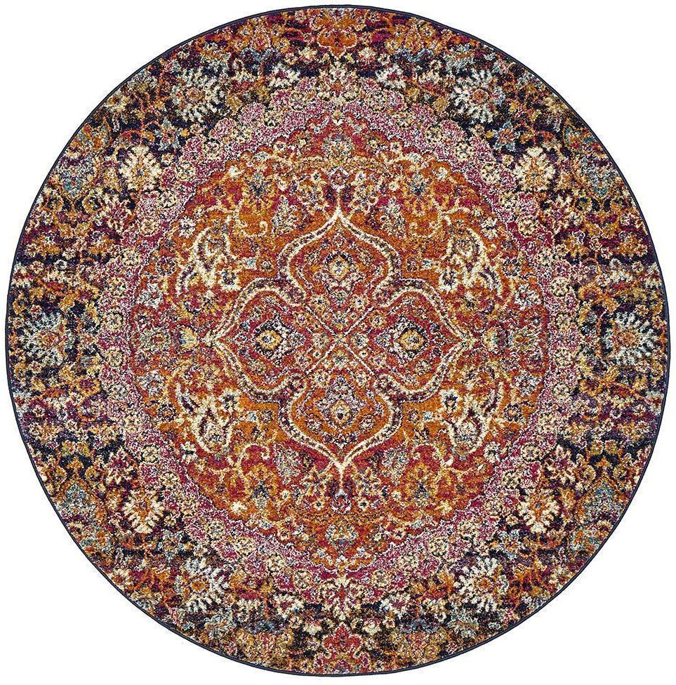 Unbranded Museum Preston Multi Coloured Round Rug