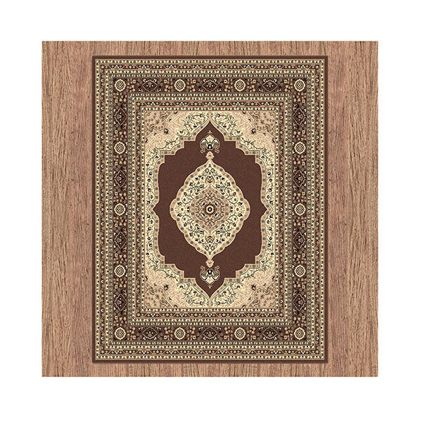 Unbranded Machine Knotted Ruby Brown Rug