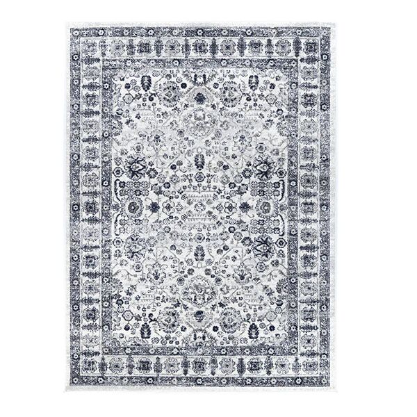 Unbranded Province Navy Cream Traditional Rug