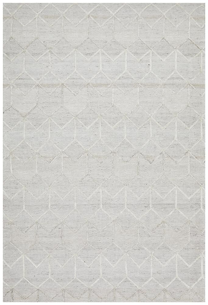 Unbranded Visions Winter Grey Brush Modern Rug