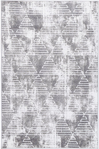 Unbranded Wind Transitional Geometric Silver Rug