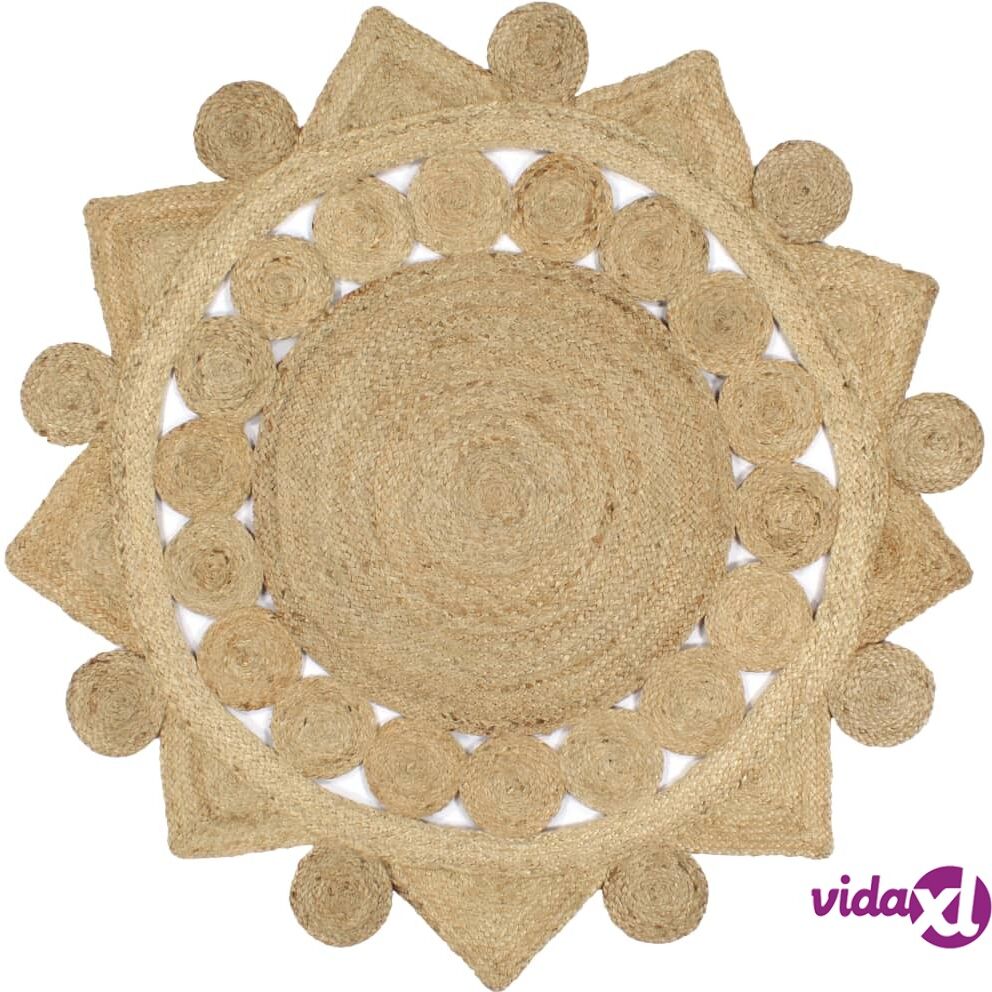 vidaXL Handmade Rug Braided Jute 120 cm