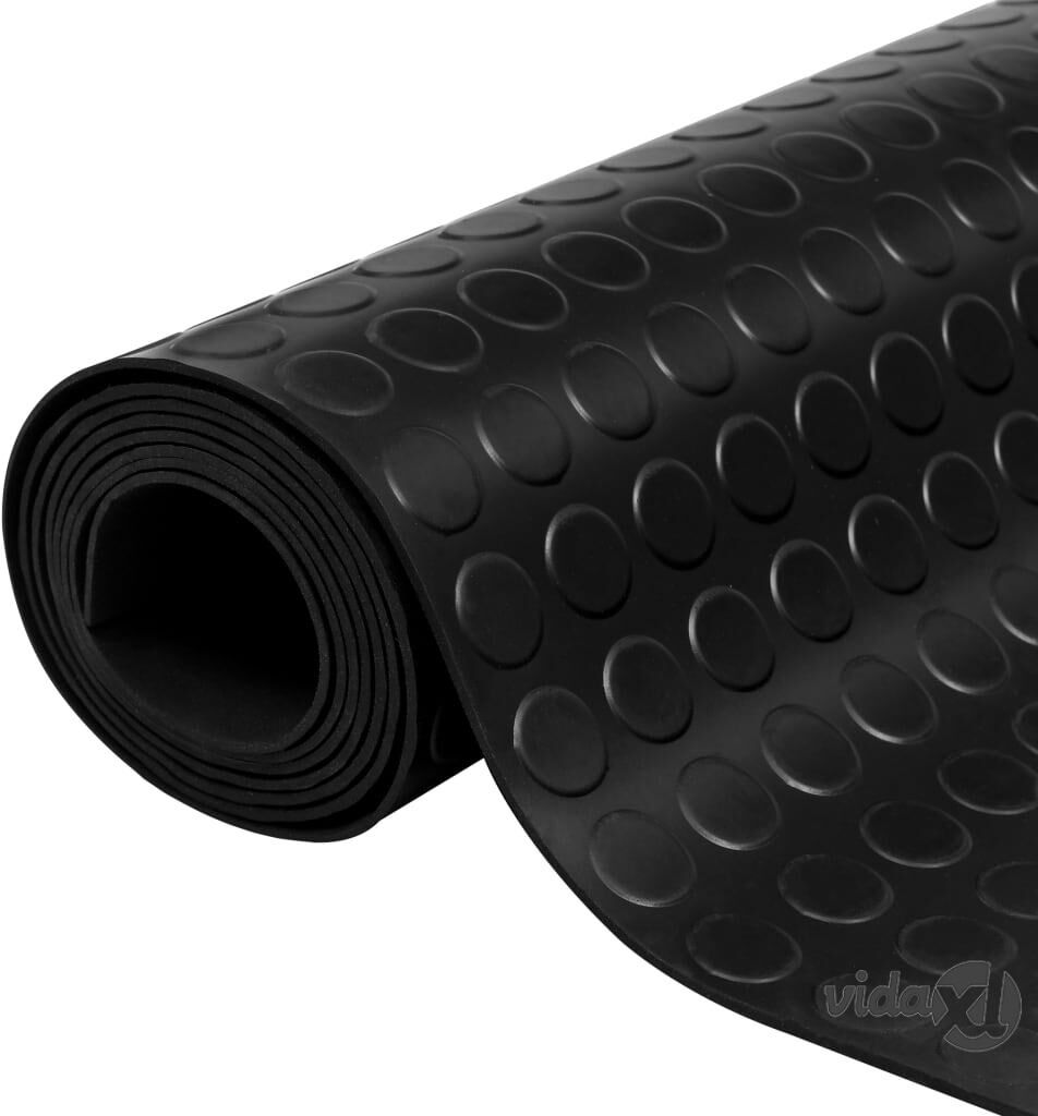 vidaXL Rubber Floor Mat Anti-Slip with Dots 5 x 1 m