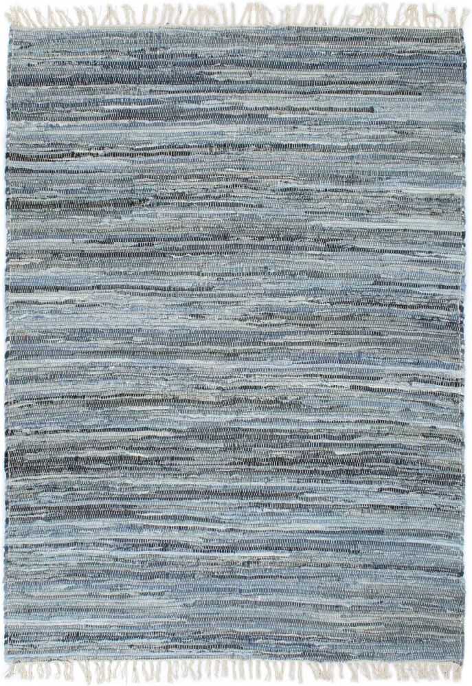 vidaXL Tapis Chindi tissé à la main Denim 120x170 cm Bleu