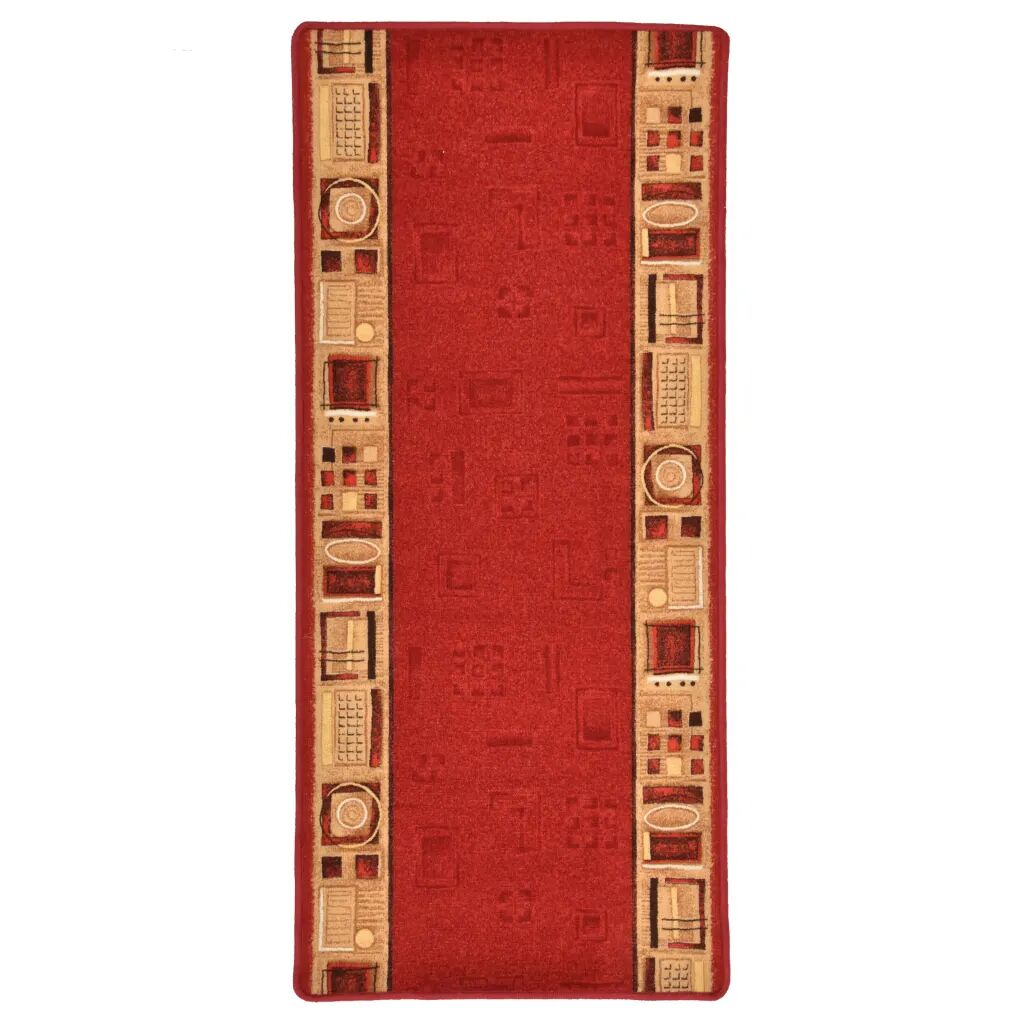 vidaXL Tapis de couloir Support de gel Rouge 67x120 cm