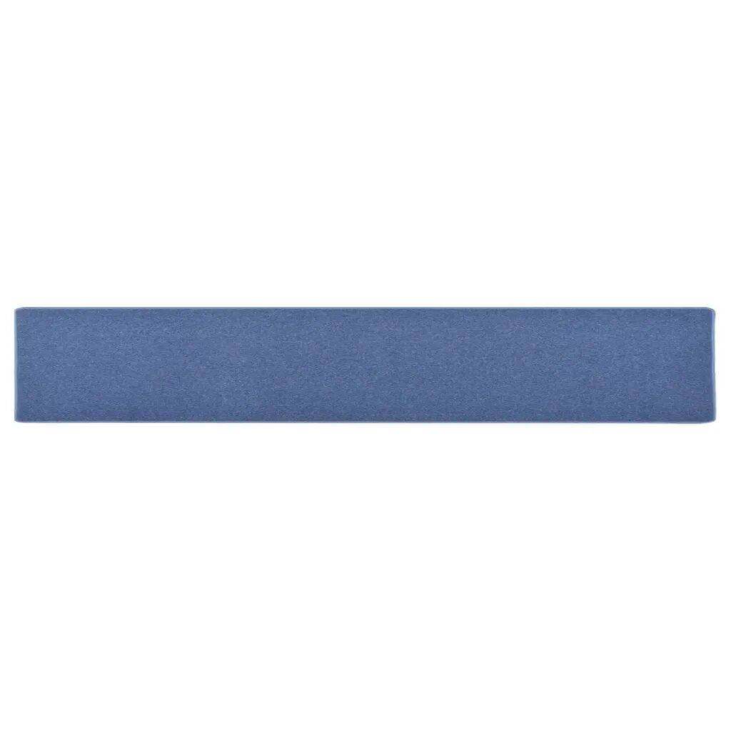 vidaXL Tapis de couloir Bleu 50x300 cm