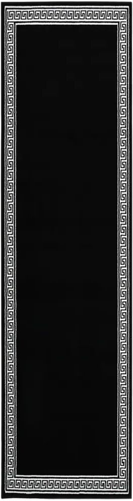 vidaXL Tapis BCF Noir avec motif 100x450 cm