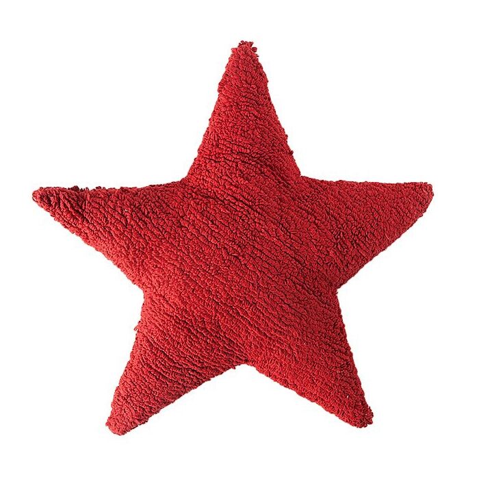 Lorena Canals Coussin enfant STARS rouge Lorena Canals