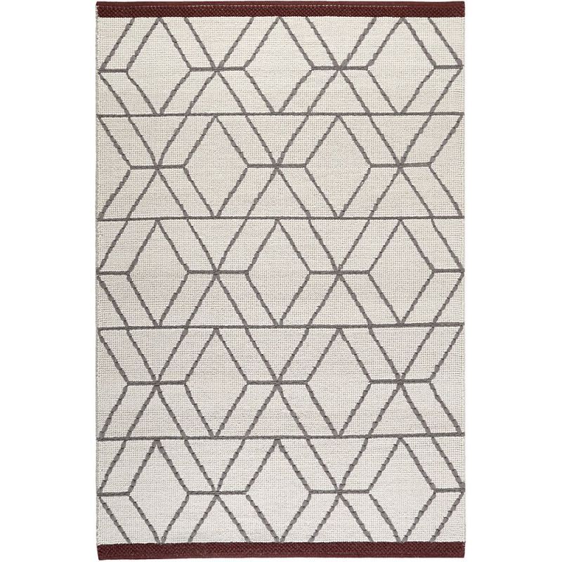 Esprit Tapis moderne HEXAGON blanc, gris et bordeaux Esprit