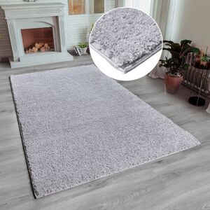 Home affaire Hochflor-Teppich »Shaggy 30«, rechteckig, Teppich, Uni Farben,... hellgrau  B/L: 120 cm x 180 cm