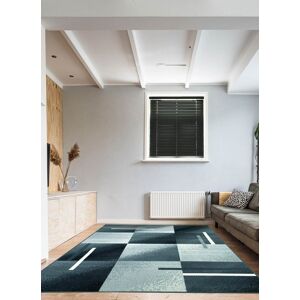 my home Teppich »Nolan«, rechteckig, modernes Design, Kurzflor, ideal im... grau  B/L: 80 cm x 150 cm