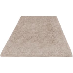 my home Hochflor-Teppich »Silky«, rechteckig, uni, besonders weich und... sand  B/L: 140 cm x 200 cm