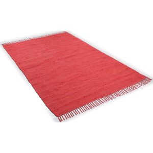 THEKO Teppich »Happy Cotton«, rechteckig, Handweb Teppich, Flachgewebe, reine... rot  B/L: 120 cm x 180 cm