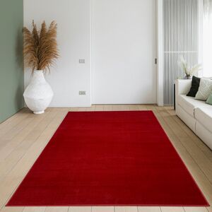 Home affaire Teppich »Oriental Uni«, rechteckig, Kurzflor-Teppich, weich,... rot  B/L: 120 cm x 180 cm