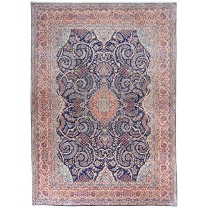 morgenland Wollteppich »Rafsanjan Medaillon Blu scuro 350 x 251 cm«,... Dunkelblau  B/L: 251 cm x 350 cm