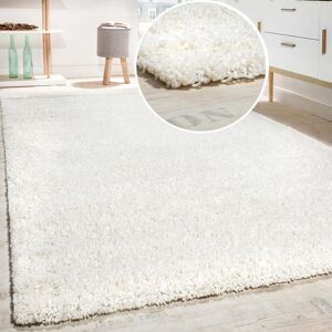 Paco Home Hochflor-Teppich »Sky 250«, rechteckig, gewebt, Uni-Farben,... creme  B/L: 100 cm x 200 cm