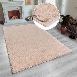 Home affaire Hochflor-Teppich »Shaggy 30«, rechteckig, Teppich, Uni Farben,... Sand  B/L: 60 cm x 90 cm