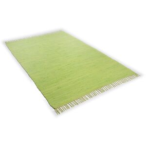 THEKO Teppich »Happy Cotton«, rechteckig, Handweb Teppich, Flachgewebe, reine... grün  B/L: 160 cm x 230 cm
