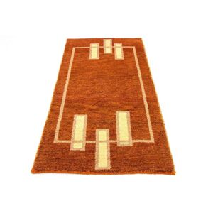 morgenland Wollteppich »Gabbeh Teppich handgeknüpft orange«, rechteckig,... Orange  B/L: 70 cm x 140 cm