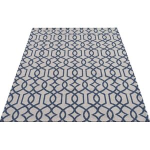 Carpet City Teppich »Cotton«, rechteckig, Flachgewebe, 100%... hellgrau/blau  B/L: 150 cm x 230 cm