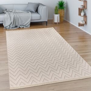 Paco Home Teppich »Buckman 465«, rechteckig, Kurzflor, Hoch-Tief Effekt,... Creme  B/L: 120 cm x 170 cm