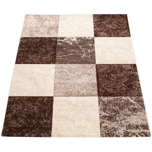 Paco Home Teppich »Inferno 757«, rechteckig, Kurzflor, kariertes Marmor... braun  B/L: 160 cm x 230 cm