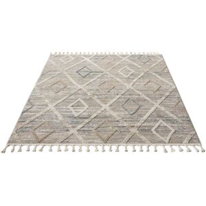 andas Teppich »»Otilie««, rechteckig, dichte Qualität, Woll-Look, Boho, mit... braun  B/L: 200 cm x 300 cm