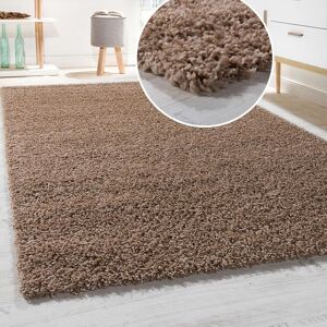 Paco Home Hochflor-Teppich »Sky 250«, rechteckig, gewebt, Uni-Farben,... beige  B/L: 70 cm x 140 cm