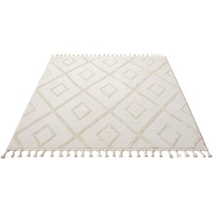 andas Teppich »»Otilie««, rechteckig, dichte Qualität, Woll-Look, Boho, mit... cream  B/L: 60 cm x 90 cm